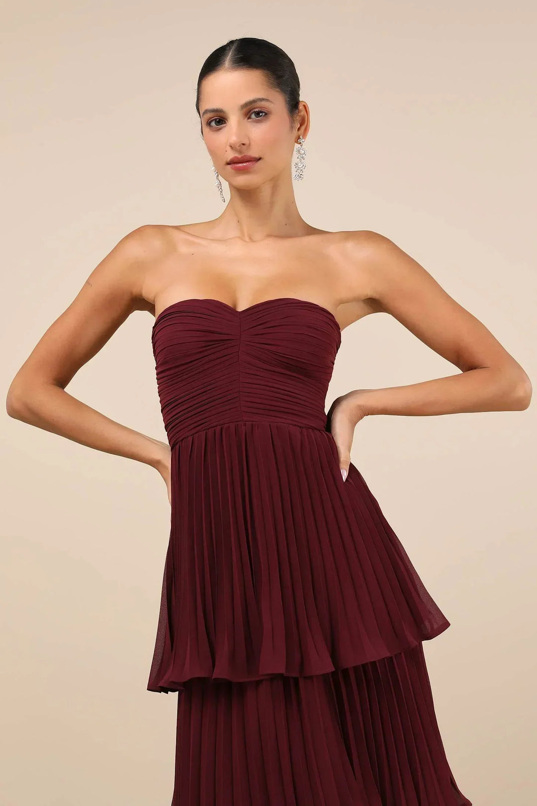 Celesty™ – Ruffled Pleated Dress