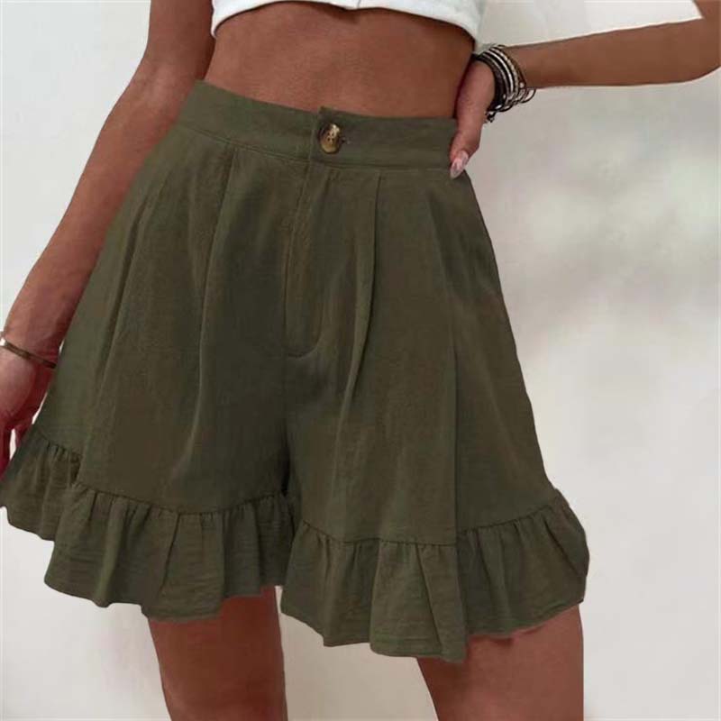 Kissha - Flowy Ruffle Hem Shorts