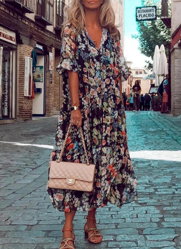 Calie™ - Floral Vintage Dress