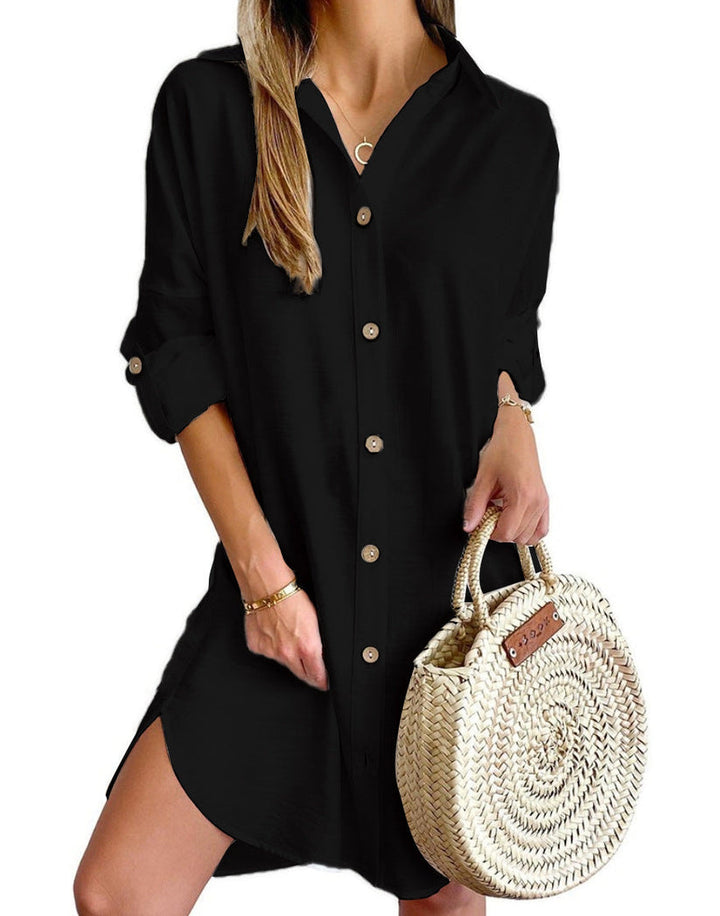 Cassy™ - Button-Up Shirt Dress