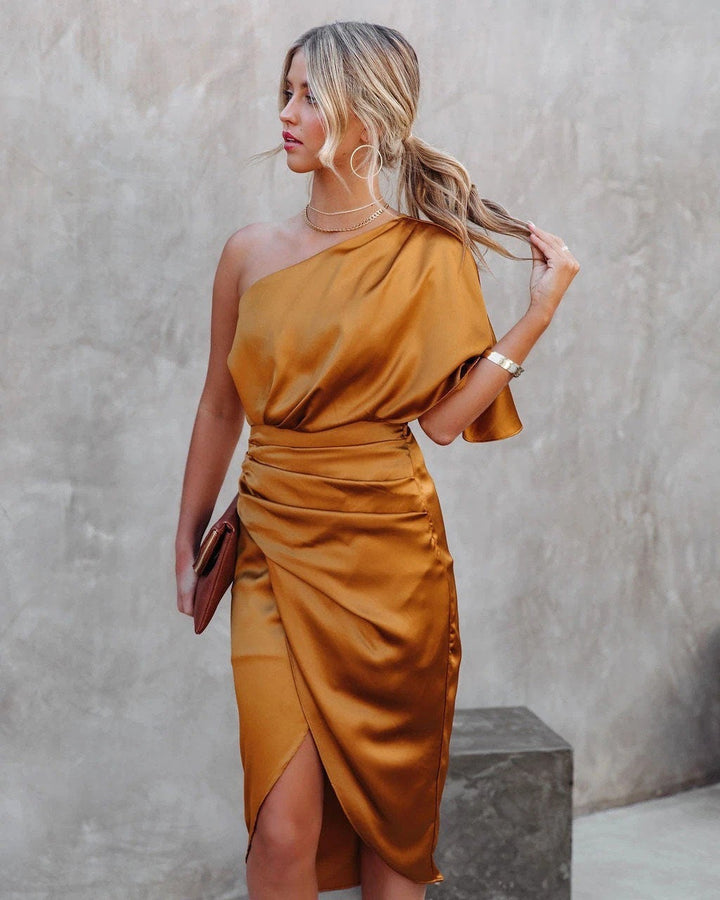 Alessira™ - Elegant One-Shoulder Dress