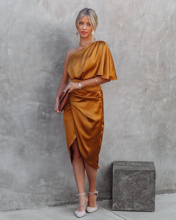 Alessira™ - Elegant One-Shoulder Dress