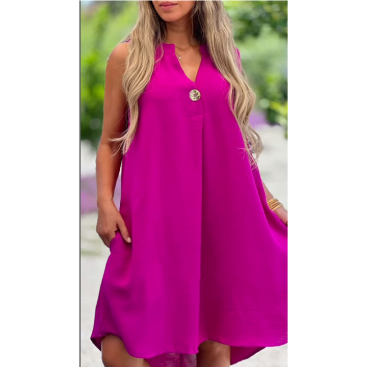 Sheryl™ - Sleeveless V-neck Dress